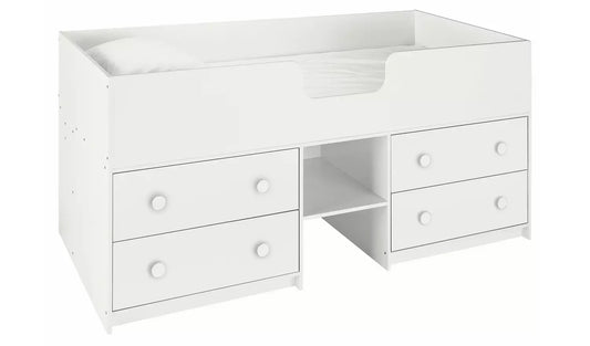Habitat Jackson Shorty 4 Drawer Midsleeper Bed Frame - White
