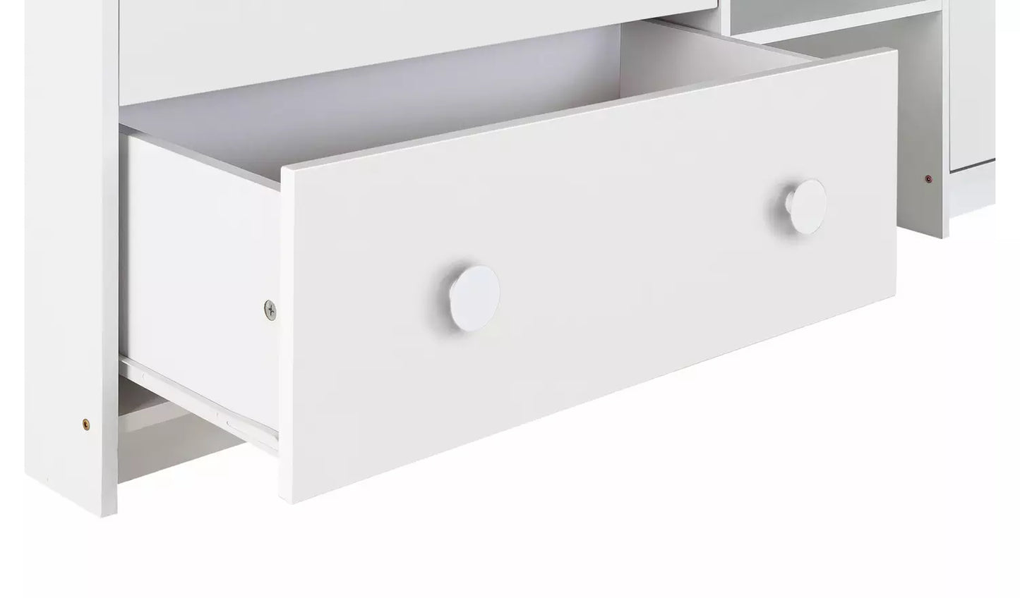 Habitat Jackson Shorty 4 Drawer Midsleeper Bed Frame - White