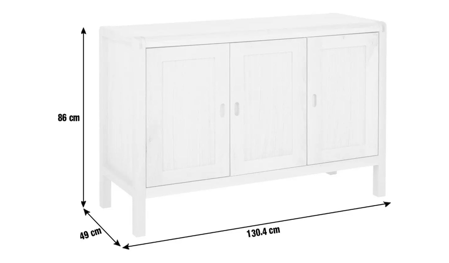 Habitat Radius 3 Door Oak Sideboard - Natural
