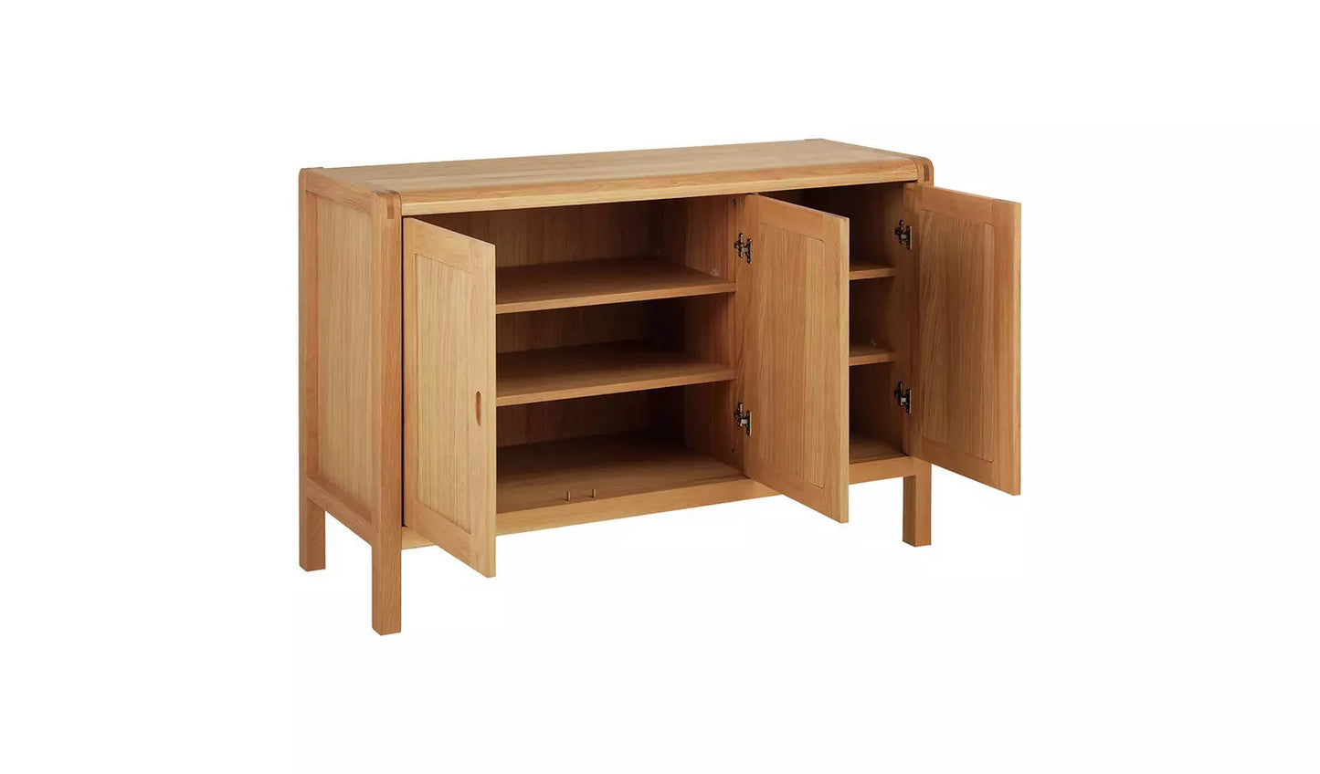 Habitat Radius 3 Door Oak Sideboard - Natural