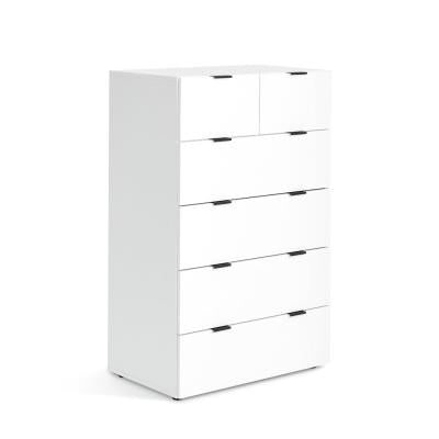 Assembled Zeke 6 Drawer Tallboy - White