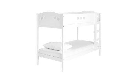 Mia Single Bunk Bed - White