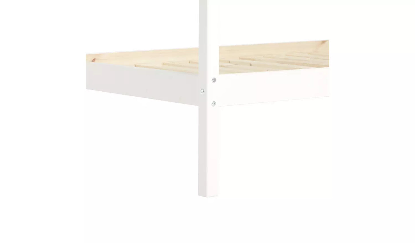 Mia Single Bunk Bed - White