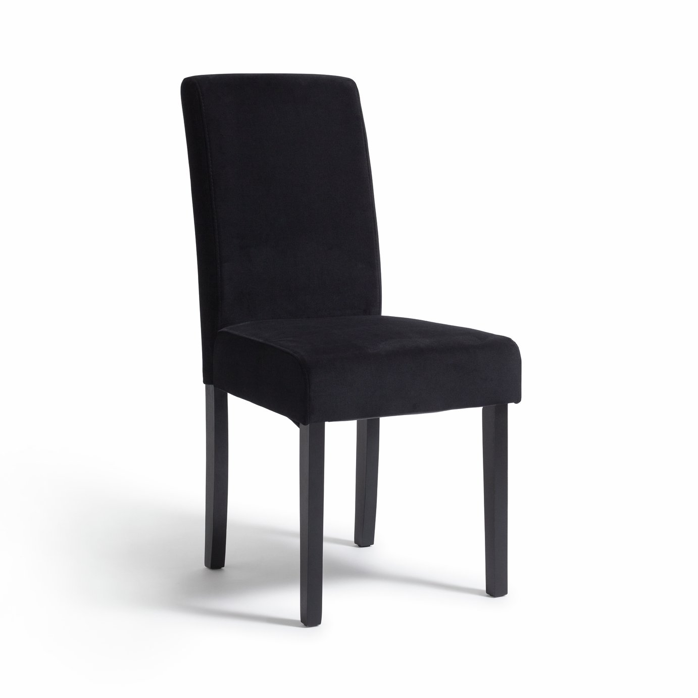 Assembled Midback Velvet Dining Chair - Black