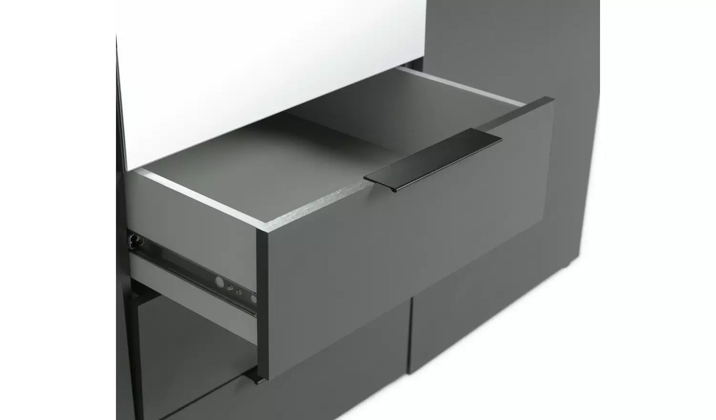 Hallingford 3 Door 3 Drawer Wardrobe -Anthracite