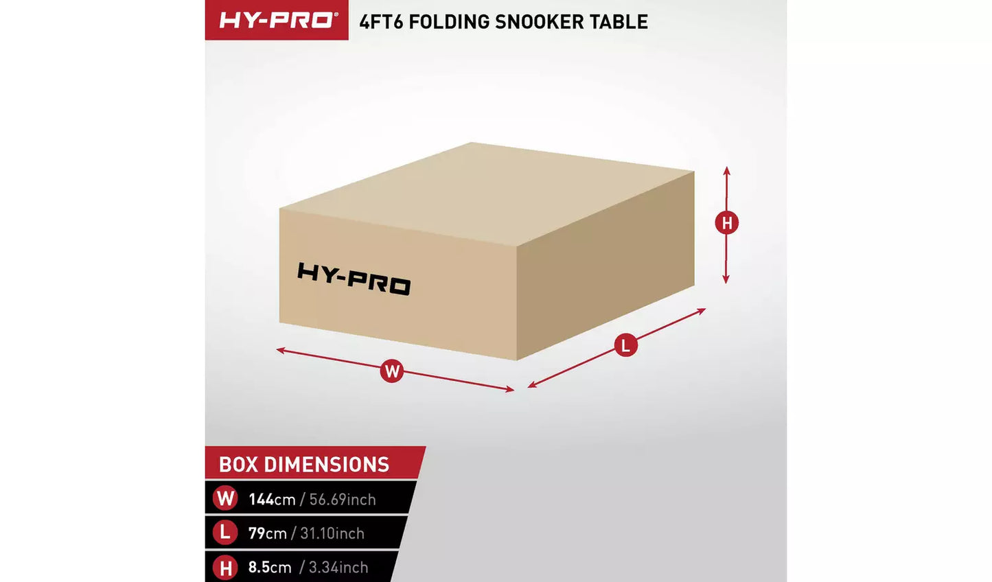 Hy-Pro 4ft 6in Folding Snooker and Pool Table