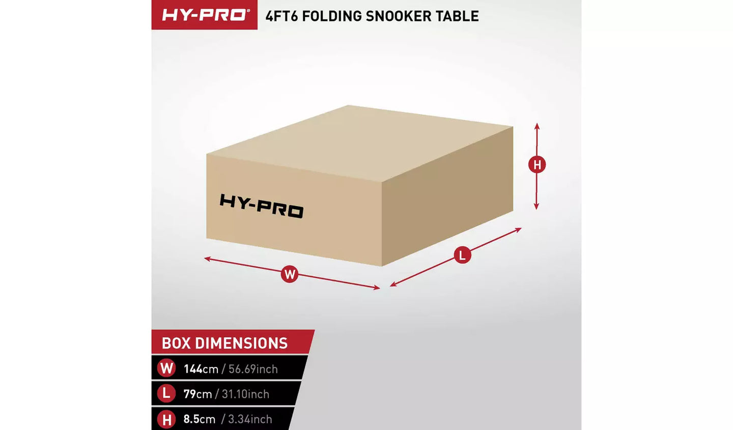Hy-Pro 4ft 6in Folding Snooker and Pool Table