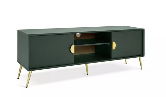 Assembled Habitat Velma 2 Door TV Unit - Green