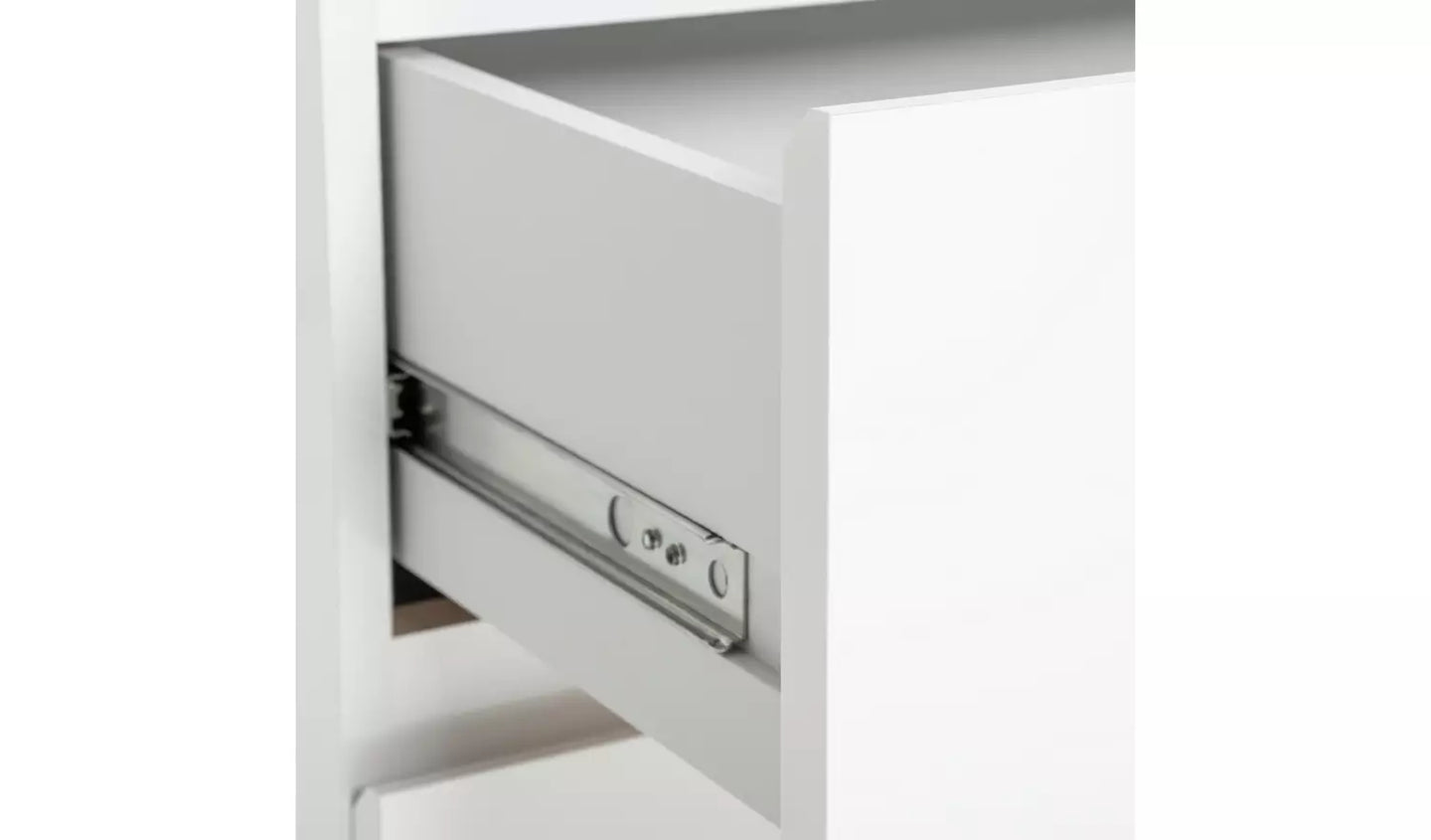 2 Drawer Bedside Table - Matte White