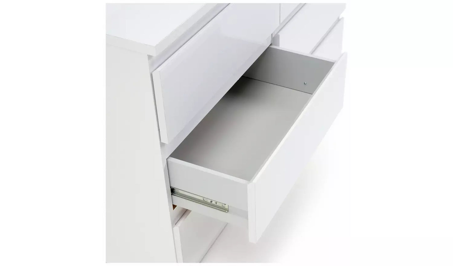 Assembled Jenson 6 Drawer Chest - Gloss White