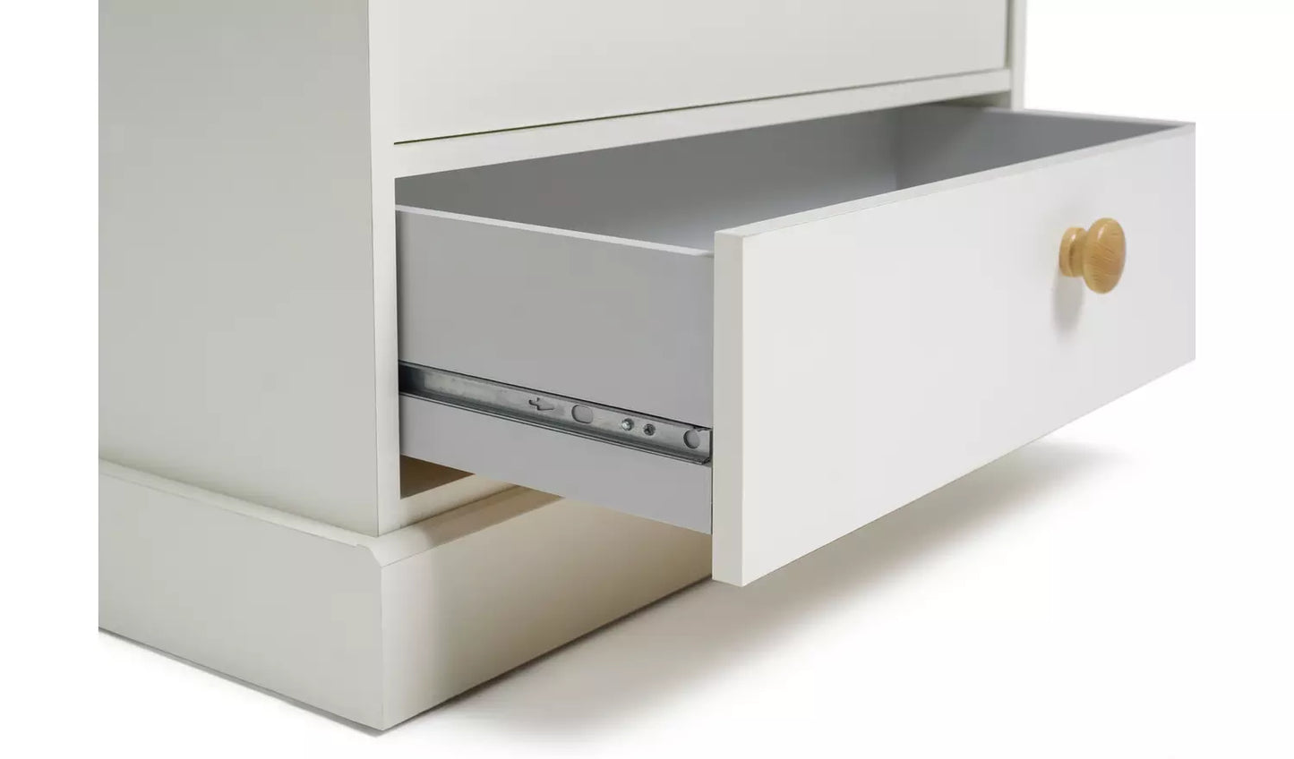 Assembled Winchester 2 Drawer Bookcase - Cream
