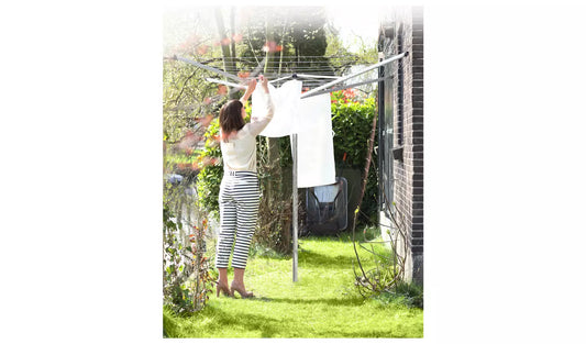 Brabantia Topspinner 50m 4 Arm Rotary Airer & Concrete Tube