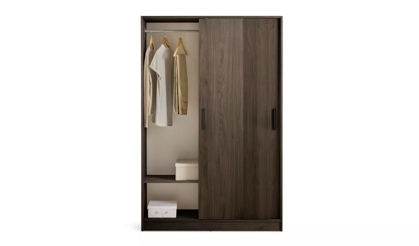 Nova 2 Door Sliding Wardrobe - Walnut