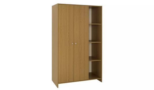 Seville 2 Door Open Shelf Wardrobe - Oak Effect