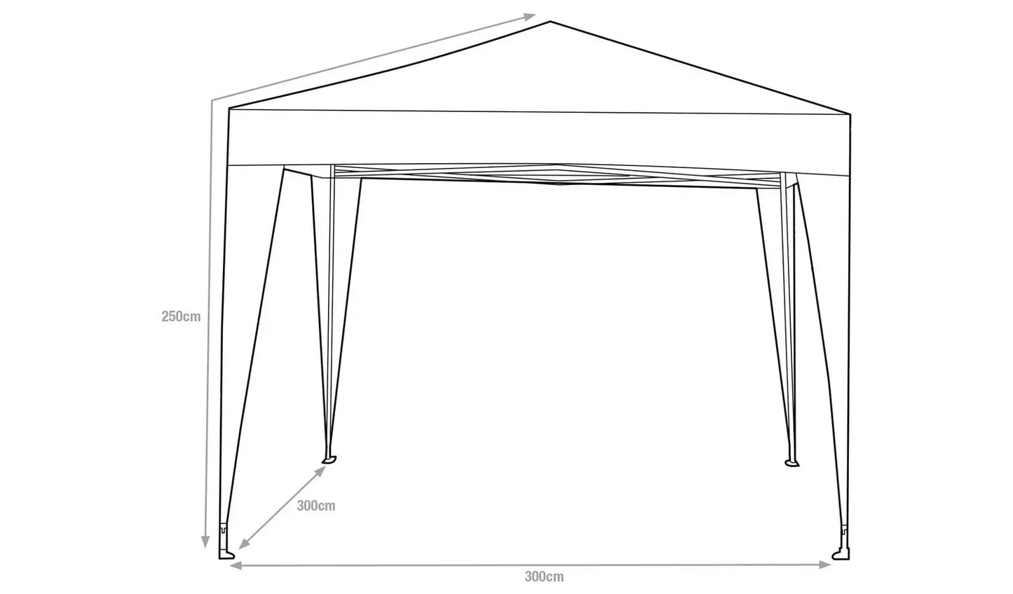 3m x 3m Pop-Up Garden Gazebo – Green