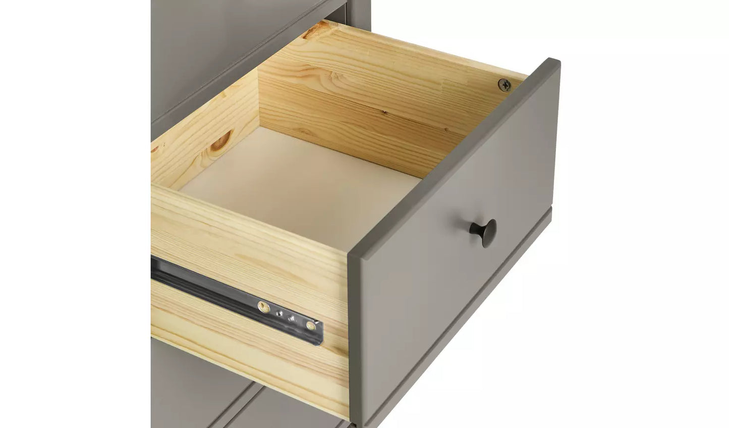 Assembled Habitat Brooklyn 1 Door 5 Drawer Short Wardrobe - Grey