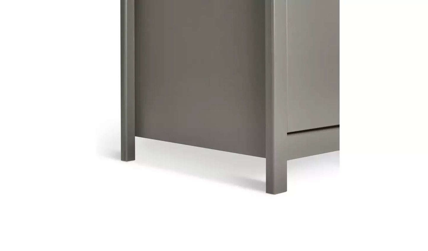 Assembled Habitat Brooklyn 1 Door 5 Drawer Short Wardrobe - Grey