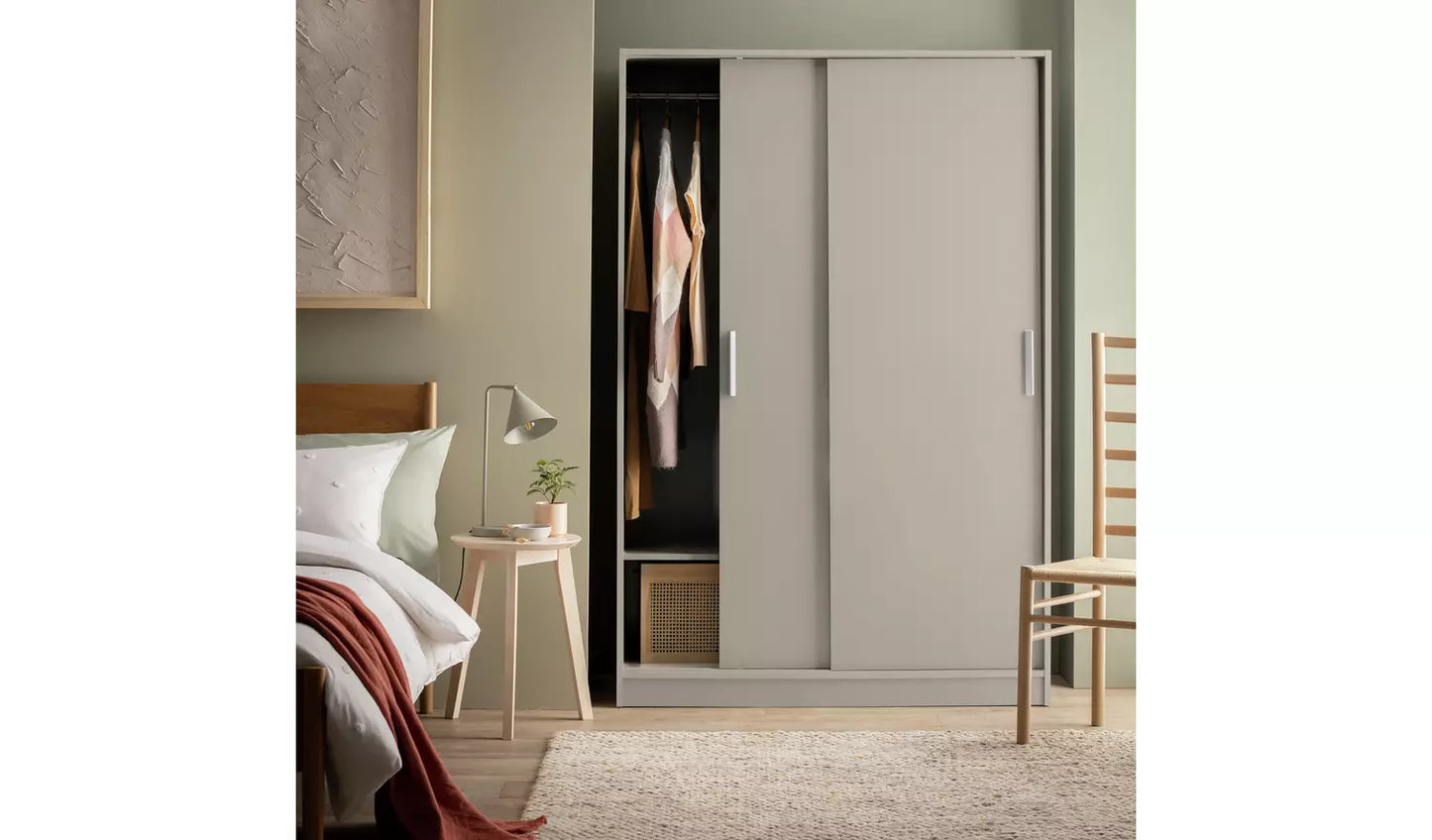 Nova 2 Door Sliding Wardrobe - Beige