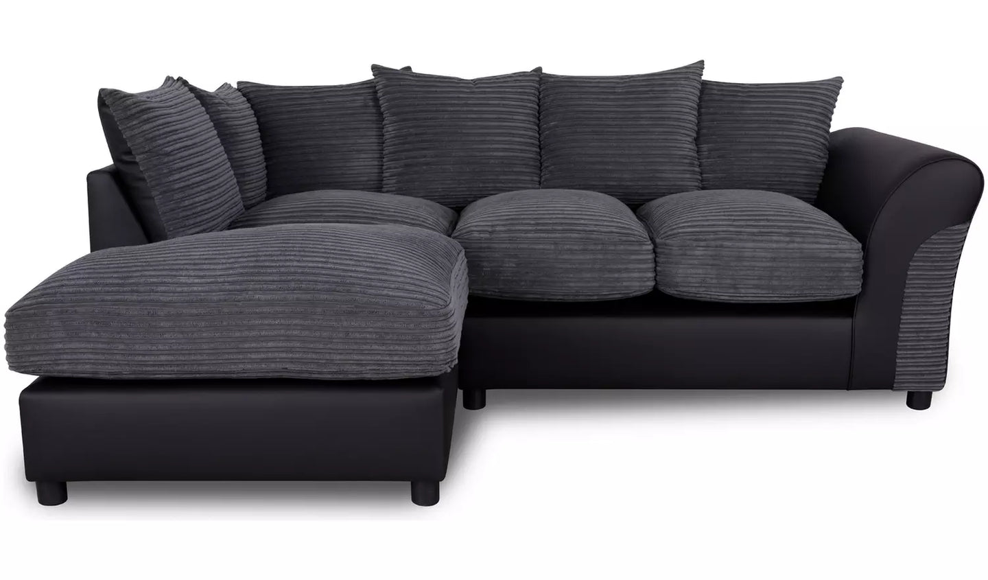 Harry Left Hand Corner Chaise Sofa - Charcoal