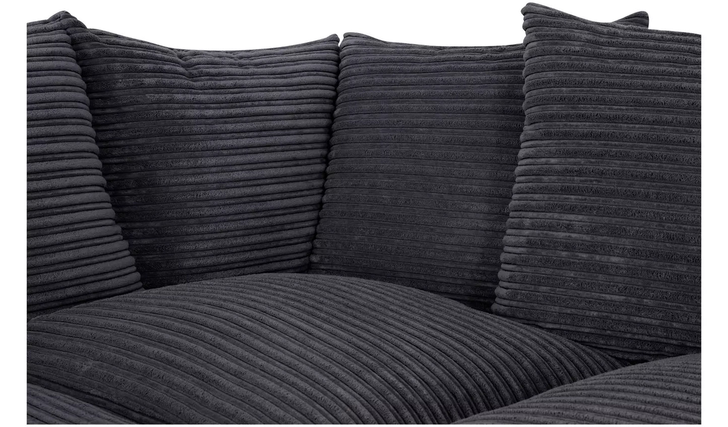 Harry Left Hand Corner Chaise Sofa - Charcoal