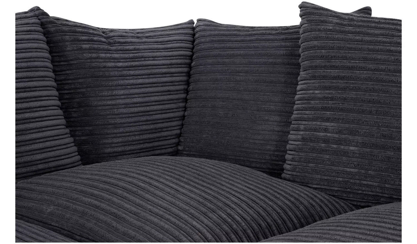 Harry Left Hand Corner Chaise Sofa - Charcoal