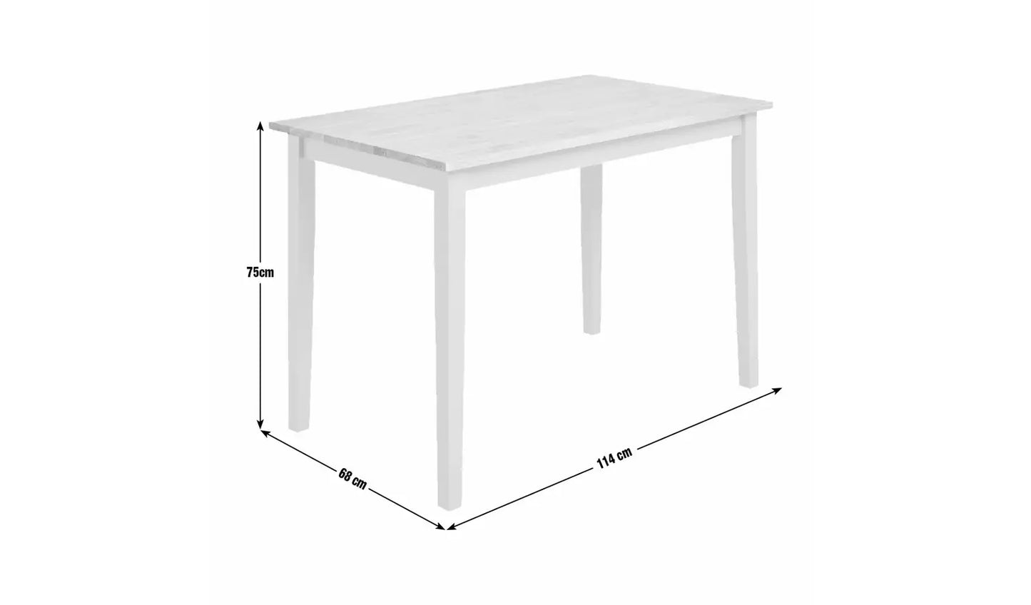 Chicago Wooden 4 Seater Dining Table - Grey