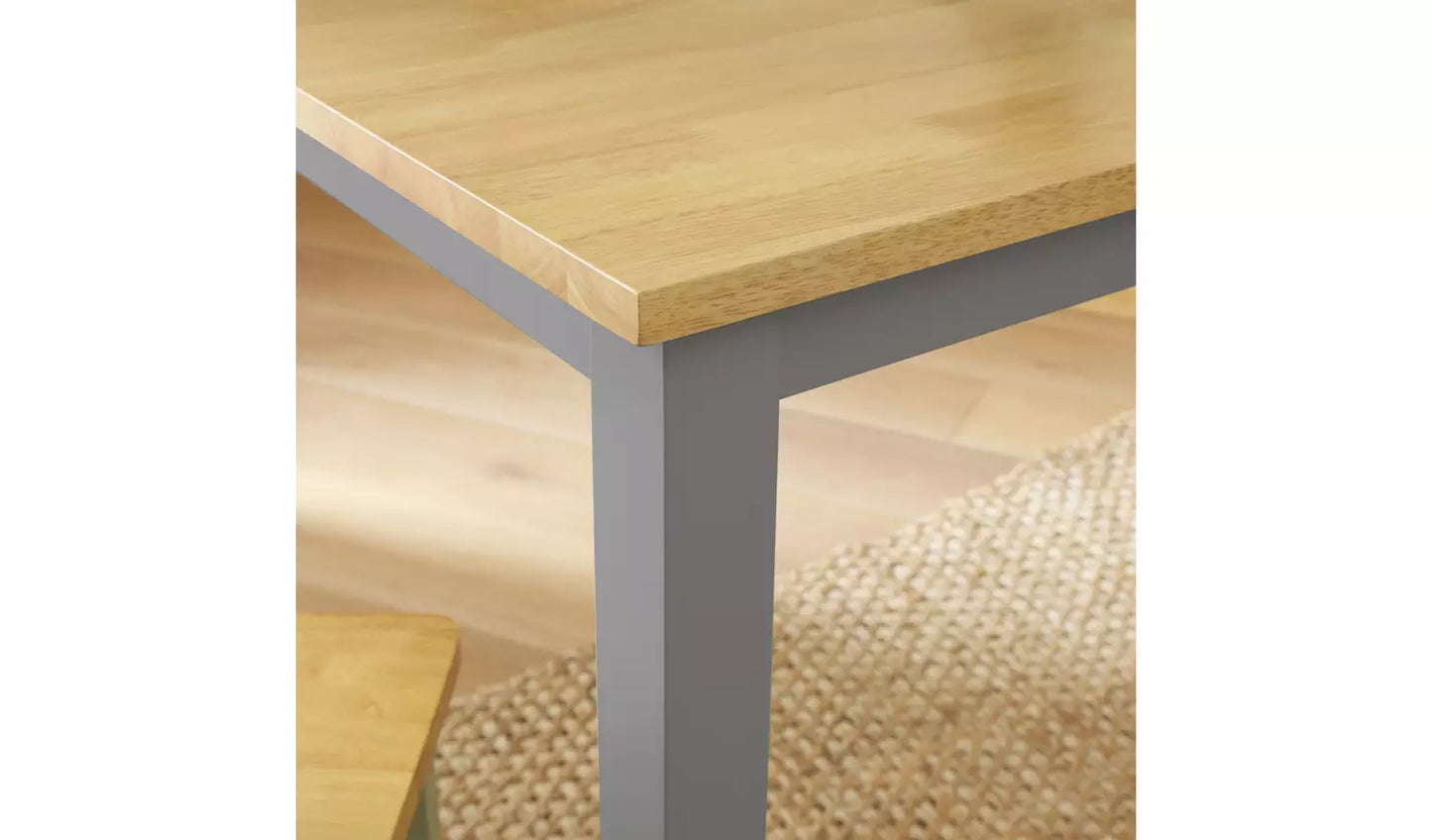 Chicago Wooden 4 Seater Dining Table - Grey