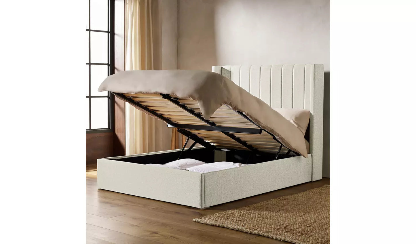 Habitat Kempley Double End Lift Ottoman Bed - Cream