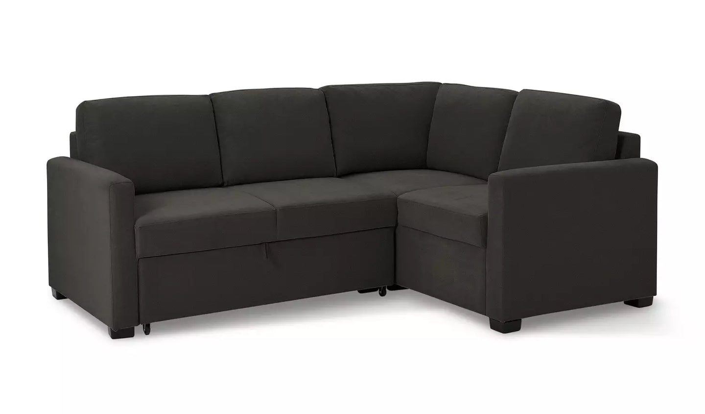 Habitat Reagan Fabric Right Hand Corner Sofa Bed- Charcoal