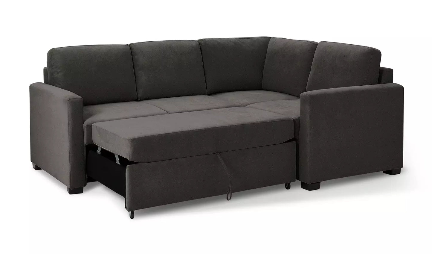 Habitat Reagan Fabric Right Hand Corner Sofa Bed- Charcoal