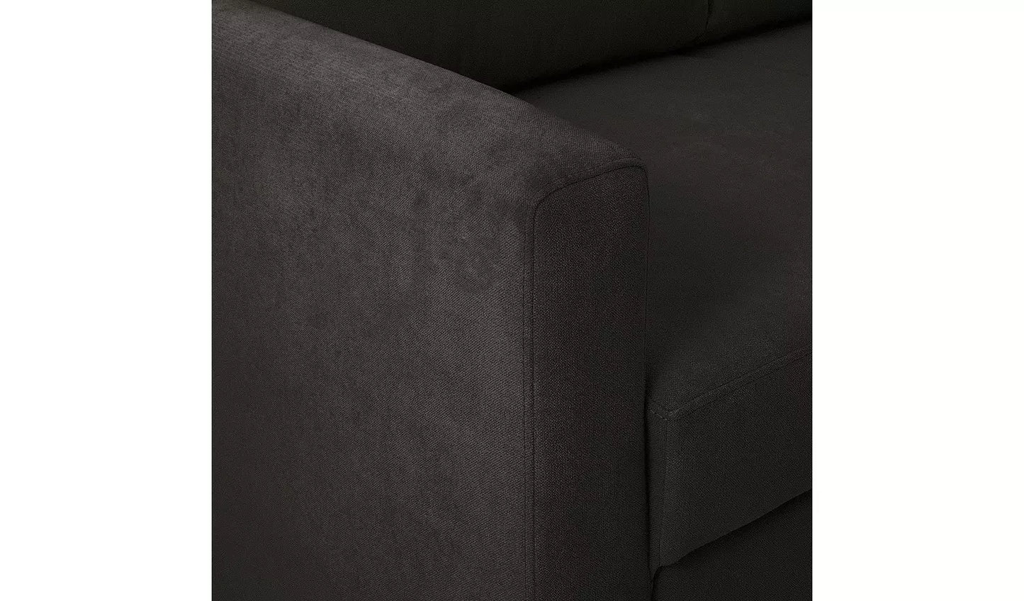 Habitat Reagan Fabric Right Hand Corner Sofa Bed- Charcoal