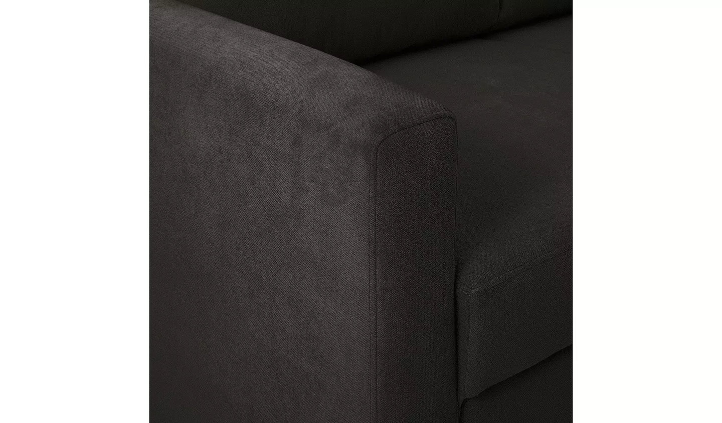 Habitat Reagan Fabric Right Hand Corner Sofa Bed- Charcoal