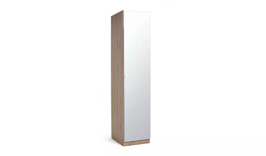 Habitat Munich 1 Door Mirror Wardrobe - Oak Effect