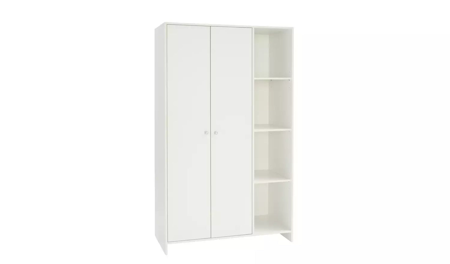 Seville 2 Door Open Shelf Wardrobe - White