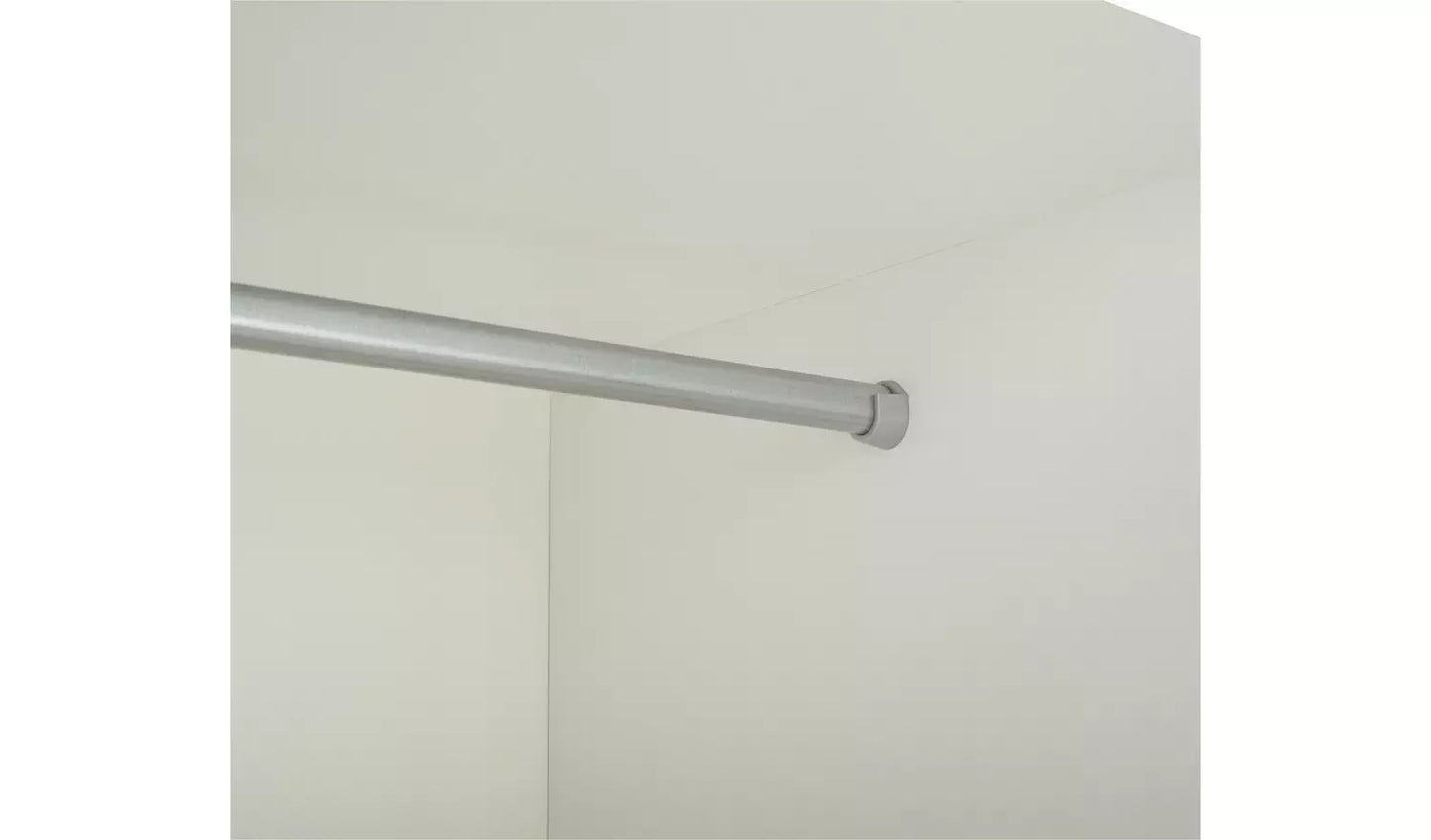 Seville 2 Door Open Shelf Wardrobe - White