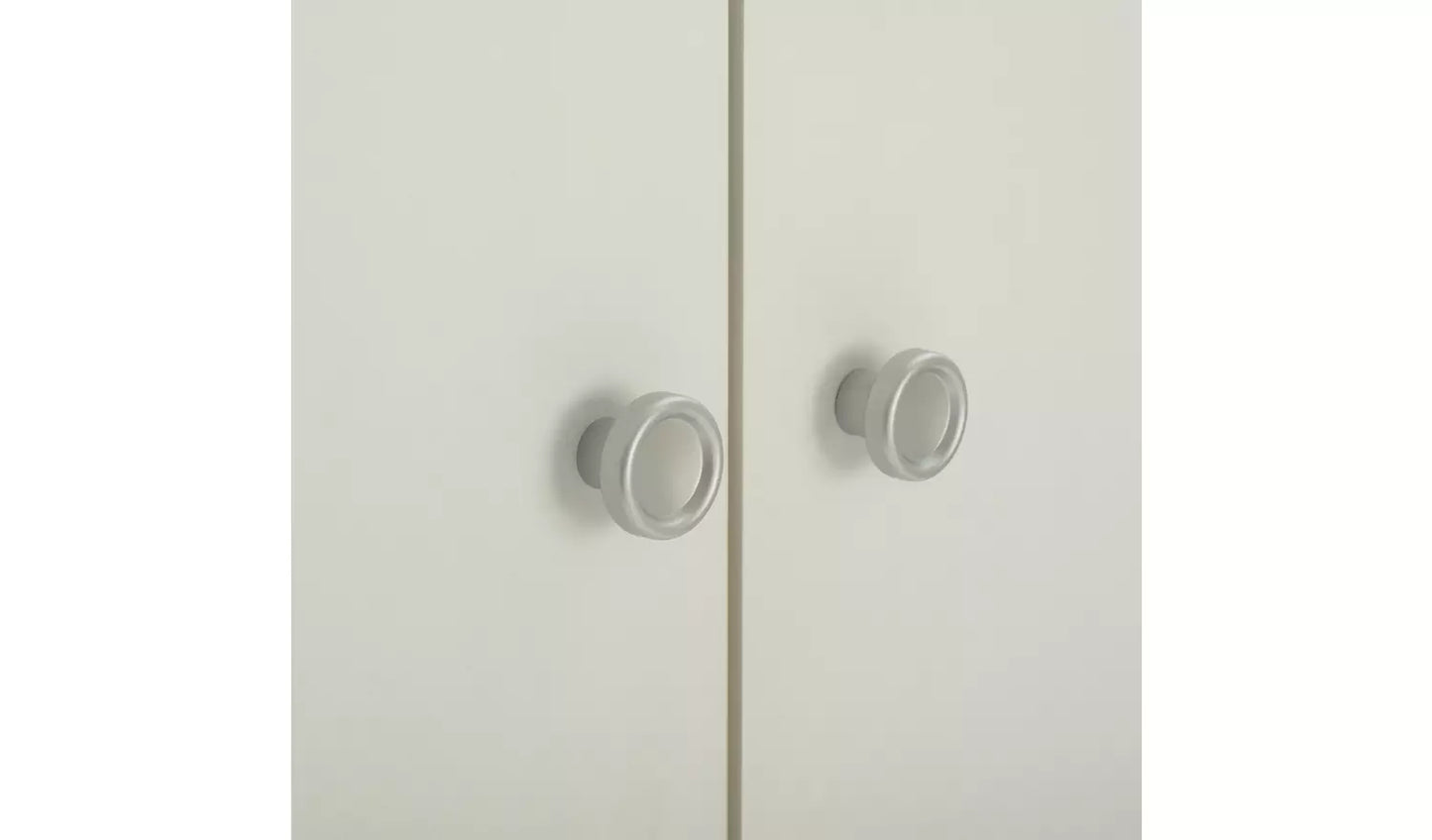 Seville 2 Door Open Shelf Wardrobe - White