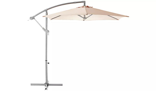 Habitat 2.5m Overhanging Garden Parasol - Cream
