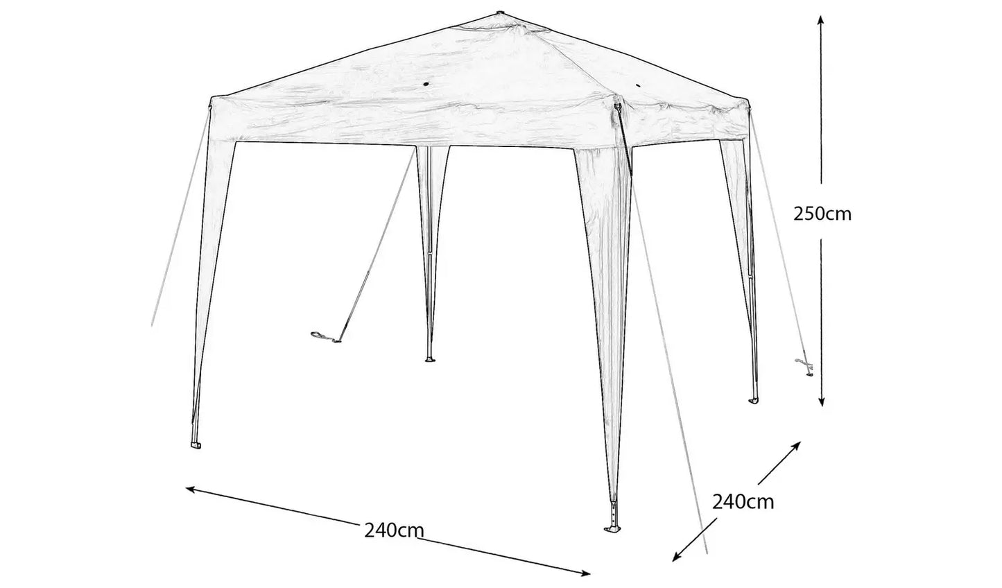 2.4m x 2.4m Pop Up Garden Gazebo - Green