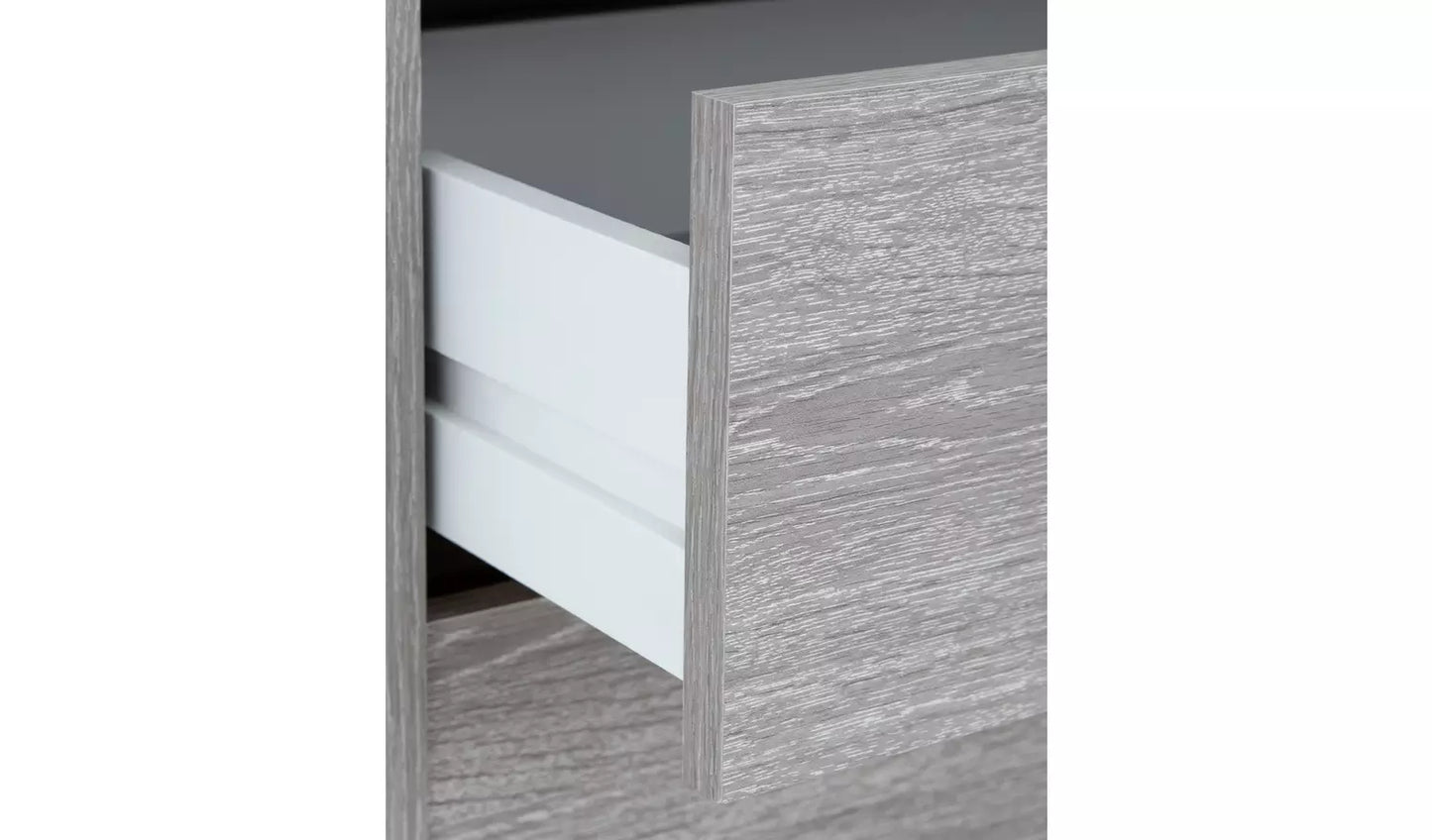 Assembled Seville 3 Drawer Chest - Grey Oak Effect