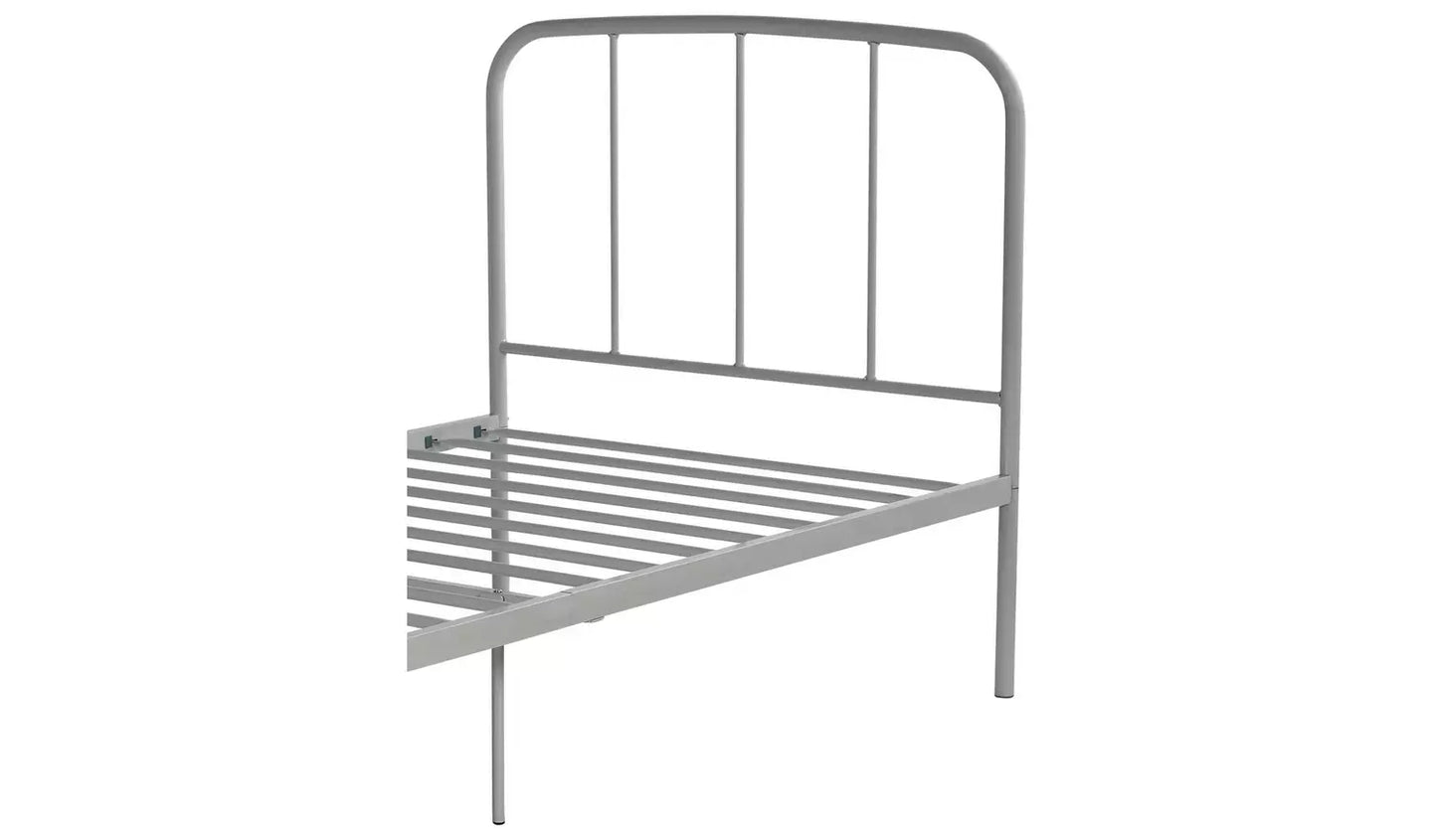 Freja Single Metal Bed Frame - Silver