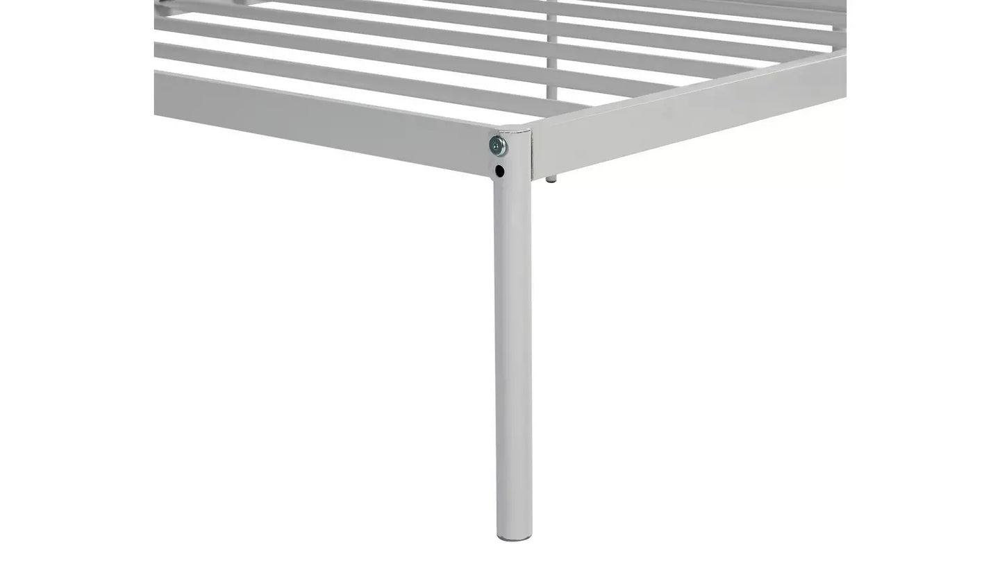 Freja Single Metal Bed Frame - Silver