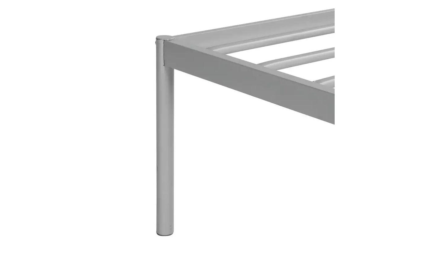 Freja Single Metal Bed Frame - Silver