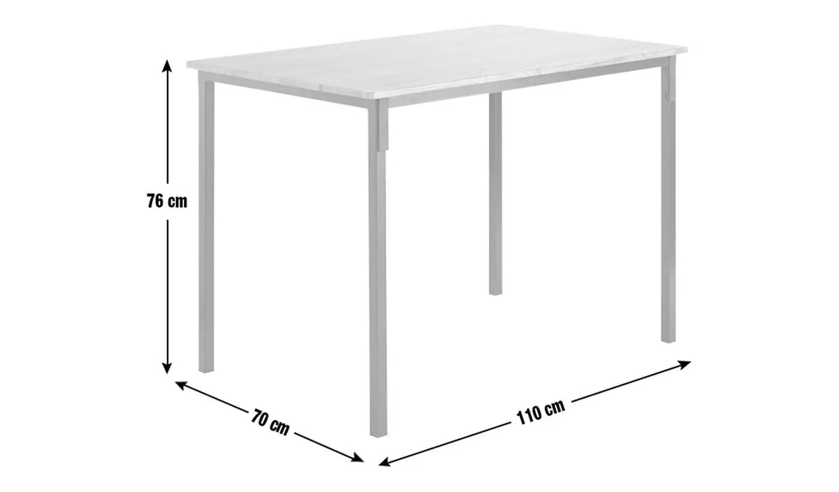 Assembled Bolitzo Oak Dining Table - Black