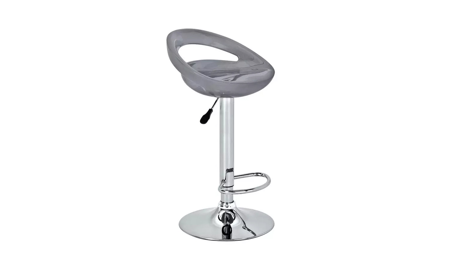 Assembled Pair of Gas Lift Bar Stool - Grey