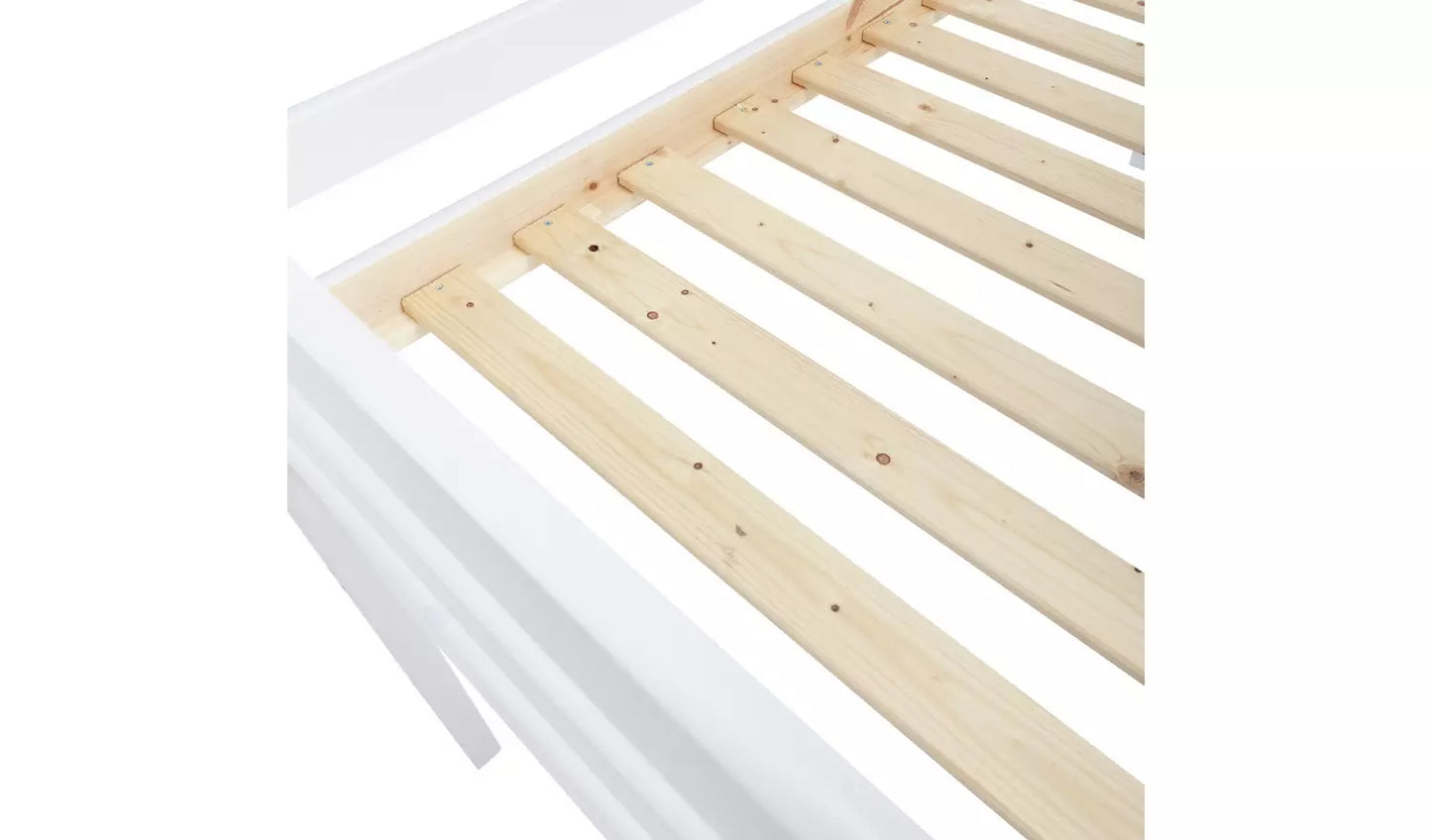 Mia High Sleeper Bed Frame & Desk - White