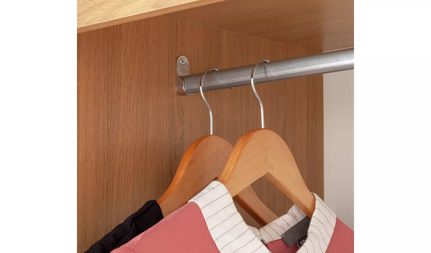 Malibu 4 Door 3 Drawer Mirror Wardrobe - Oak Effect