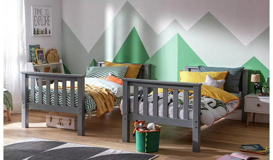 Assembled Habitat Heavy Duty Detachable Bunk Bed Frame - Grey