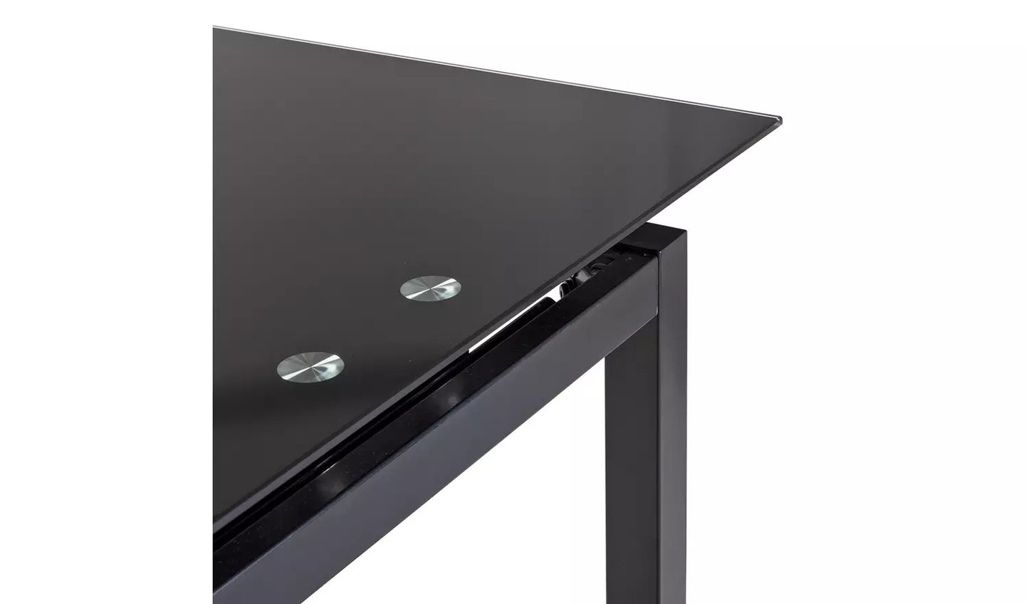 Lido Extending Black Dining Table & 4 Black Chairs