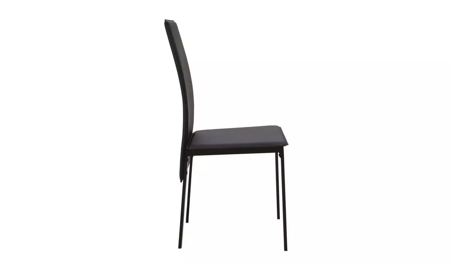 Lido Glass Extending Table & 4 Black Chairs