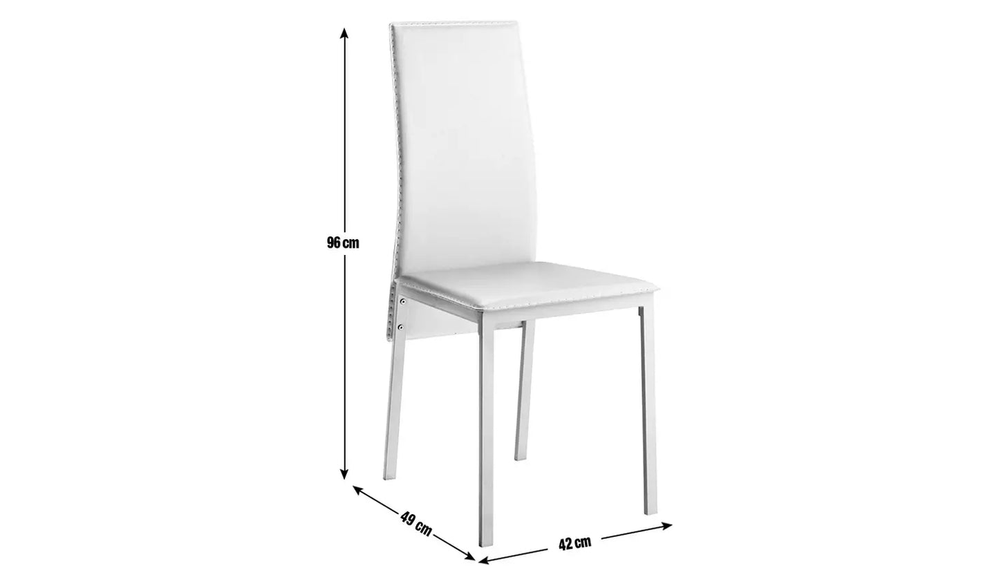 Lido Extending Black Dining Table & 4 Black Chairs